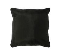 Coussin passepoil 60 x 60 cm polyester uni essentiel Noir