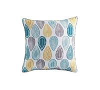 Coussin Passepoil polyester imprime Modele Palpito Blanc 40 x 40 cm Blanc G