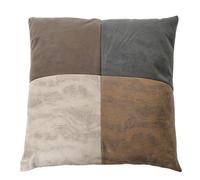Coussin Déco "Patchwork" 40x40cm Marron & Beige Beige G