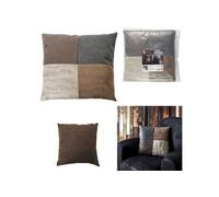 Home Deco Square Cushion 40 x 40 cm, Brown Combo