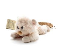Coussin/peluche chauffant Habibi pour enfants et adultes - Ours couché 1628 garni de millet, jouet câlin chauffant pour micro-ondes/four, idéal pour les bébés
