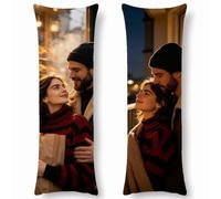 Coussin Personnalisé, Housse Coussin Long 60x180cm 0j-55 | Traversin 180cm Impression Recto Verso Photo et Texte, Doux en Velours, Fermeture Éclair Invisible, Décoration de Lit Salon