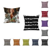 Coussin Photo personnalisé Couvrir Housse de Coussin à Personnaliser Oreiller Canapé Décoration de Maison Cadeau personnalisé Date d'anniversaire Mariage (45x45cm/17.72x17.72inch)