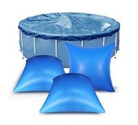 Coussin Piscine Hivernage Carré 4×4ft, Flotteur Hivernage Piscine, Coussin Gonflable Hiver, Ballon Hivernage Piscine Hors Sol, Accessoires Piscine pour Bache Oreiller Piscine Antigel (3 Pièces)