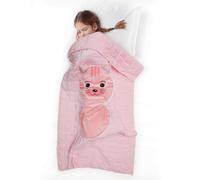 Coussin plaid 110x150 cm 100% polyester collection ANIMAUX chat rose
