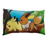 Coussin - Pokémon - Pikachu et Evoli BFF - Rectangulaire - Multicolore - Déhoussable