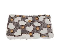 Coussin polaire pour hamster |Lit d'hiver doux et chaud pour hamster/lapin/chinchilla |Doublure de cage lavable en machine |Tapis de couchage confortable pour animaux de compagnie (Love coffee)