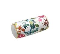 Coussin polochon décoratif à imprimé floral et papillons