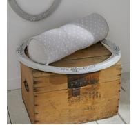 Coussin Polochon Gris Imprimé Constance - Charme Gris 45