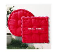 Coussin polyvalent pour chat et humain - 50 x 50 cm - Rouge - Pour bancs - Utilisation en intérieur/extérieur - Idéal pour le jardin, la terrasse et les rebords de fenêtre - Design confortable et