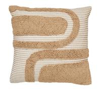 Coussin ""Poppy"" coton tufté lin 50x50cm