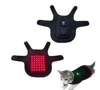 Coussin portable pour animaux de compagnie - Lumière rouge 660 nm et tapis infrarouge 850 nm pour le dos, l'abdomen, sangle Velcro réglable pour chats et petits chiens
