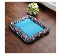Coussin pour Animaux de Compagnie, Respirant et antidérapant, pour Chiens et Chats, Printemps et été, lit pour Chien, Chiot, Tapis en Soie glacée, Coussin pour Sol de Voiture, canapé, Chat D