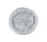 Coussin pour animaux rond diamètre 80 cm en fourrure synthétique ultra douce gris - -