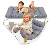 Coussin pour arc Montessori & bascule 60x120 cm - matelas de sol enfant réversible - assise détente lecture sieste pour la chambre bébé housse coton Oeko-Tex Galaxie