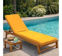 Linxor - Coussin déhoussable pour Bain de Soleil, transat - 183 x 60 cm - Plusieurs Coloris