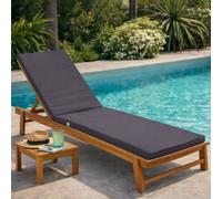 Linxor Coussin déhoussable pour bain de soleil et transat 183 x 60 cm Plusieurs coloris