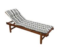 Coussin pour bain de soleil - LOVELY CASA - 60 x 180 cm - 100% Coton - Repose tête intégré - Gris ardoise