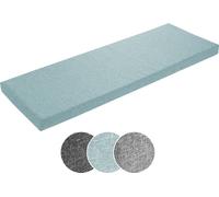 Coussin pour banc 110 x 40 cm, turquoise, dessous antidérapant, coussin pour banc, coussin d'assise pour rebord de fenêtre, housse lavable, sleepling
