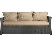 Coussin pour banc de jardin 140x60x7cm pour ensemble de meubles de jardin en poly rotin Beige | Coussin de dossier 3*56x50 | Coussin pour canapé en rotin 2 places | Coussin de jardin