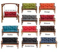 Coussin pour banc de jardin - Dimensions : 180 x 60 x 50 cm, Textile, rot, 180x60x50 cm