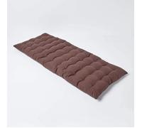Coussin pour banc de jardin - HOMESCAPES - Chocolat - 108 x 42 x 5 cm - Matelas de sol - Coton et polyester - Extérieur