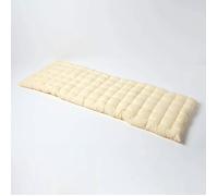 Coussin pour banc de jardin - HOMESCAPES - Crème - 143 x 48 x 5 cm - Matelas de sol - Coton et polyester - Extérieur