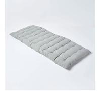Coussin pour banc de jardin - HOMESCAPES - Gris - 108 x 42 x 5 cm - Matelas de sol - Coton et polyester - Extérieur