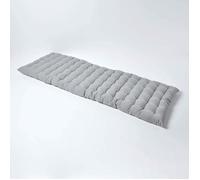 Coussin pour banc de jardin - HOMESCAPES - Gris - 143 x 48 x 5 cm - Matelas de sol - Coton et polyester - Extérieur