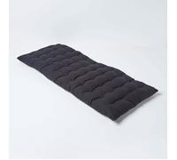Coussin pour banc de jardin - HOMESCAPES - Noir - 108 x 42 x 5 cm - Matelas de sol - Coton et polyester - Extérieur