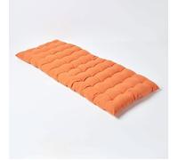 HOMESCAPES Coussin pour Banc de Jardin, Matelas de Sol, Coussin pour Banquette extérieure 2 Places, Coton - 108 x 42 x 5 cm - Terracotta
