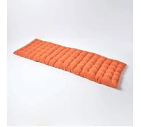 Coussin pour banc de jardin - HOMESCAPES - Terracotta - 143 x 48 x 5 cm - Matelas de sol - Coton et polyester - Extérieur