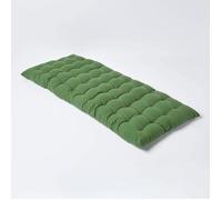 Coussin pour banc de jardin - HOMESCAPES - Vert foncé - 108 x 42 x 5 cm - Matelas de sol - Coton et polyester - Extérieur