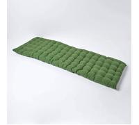 Coussin pour banc de jardin - HOMESCAPES - Vert foncé - 143 x 48 x 5 cm - Matelas de sol - Coton et polyester - Extérieur