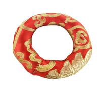 Coussin pour Bol Chantant Bouddhiste, Coton Rouge, Diamètre 18 CM | Fixe le Bol, Usage Pratique, Belle Finition, Coussin pour Instruments Rituels, Style Soigné Couleur Aléatoire