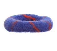 Coussin pour Bol Chantant Tibétain, Bleu, Feutre de Laine, Antidérapant | Support pour Corps de Bol, Format Carré, Cousu Main, Usage Rituel, Accessoire de Base
