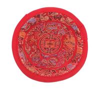 Coussin pour Bol Chantant Tibétain Fait Main en Coton Rouge