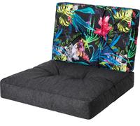 Coussin pour chaise de jardin "Kaja" - 2 pièces coussin d'assise & coussin de dossier - taille 1 (50×50 + 50×39 cm)