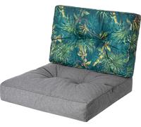 Coussin pour chaise de jardin Kaja - 2 pièces pour l'assise et le dossier - taille 3 (68×68 + 68×39 cm) - Outdoor Sitzpolster Set | PillowPrim