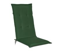 Beautissu Coussin Haut Dossier pour Chaise Jardin 120x50 cm Loft HL - 6 cm Rembourrage Extra Doux & Résistant à la Lumière UV - Confortable Coussin Assise Fauteuil Jardin Exterieur Vert Foncé