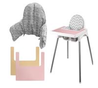 Coussin pour chaise haute, coussin pour chaise haute, coussin pour chaise IKEA Antilop, coussin de siège, avec deux sets de table pour chaise haute, coussin gonflable intégré, doux et confortable