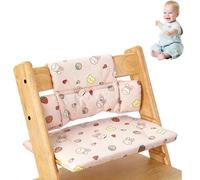 Coussin pour Chaise Haute Stokke Tripp Trapp - Set de 2 Pièces en Coton Biologique avec Revêtement Stratifié Imperméable - Facile à Nettoyer et Amovible - Lavable en Machine