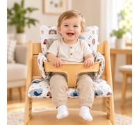 Coussin pour Chaise Haute Tripp Trapp Stokke, Coussin Chaise Haute Bebe | 2 Méthodes D'installation, Amovibles et Lavables, Fixées par Velcro, Facile à Attacher, Compagnon de Repas Cadeau Attentionné