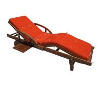 Coussin pour chaise longue - DEUBA - Orange - 4 Segments - Hydrofuge - Confortable