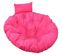 Coussin pour chaise suspendue, Chaise pivotante ronde et épaisse, grand coussin de siège de chaise hamac suspendu avec oreiller réglable, coussin lavable, coussins de chaise en rotin(Rose Red)