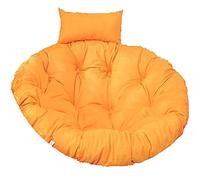 Coussin pour chaise suspendue, Chaise pivotante ronde et épaisse, grand coussin de siège de chaise hamac suspendu avec oreiller réglable, coussin lavable, coussins de chaise en rotin(Yellow)