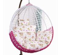 Coussin pour chaise suspendue, Coussin de chaise suspendue, coussin de chaise pivotante, coussins de meubles de Patio confortables d'extérieur, tapis de chaise for suspension de hamac(White)