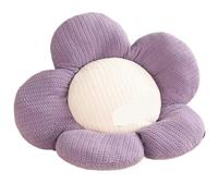 Coussin pour Chaise Suspendue Coussin de sol for chambre à coucher, coussin de pied de chevet, panier suspendu en forme de cœur for fille, dossier de chaise à pétales ronds(Light purple,50cm x 50cm ro