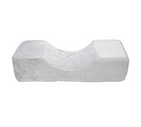 Coussin pour extensions de cils, salon de beauté, greffe de cils, coussin en forme de U, flocage gris argenté