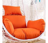 Coussin pour Fauteuil Oeuf Suspendu, Imperméable Siège de Chaise Rembourrage pour Patio Jardin, Balançoire Panier Suspendu Coussin de Siege, avec Appui-tête et ficelles pour Attacher(Color:Orange)